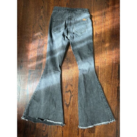 Rock and Roll Denim Black Flare Jeans Size 27x32 - Picture 4 of 11